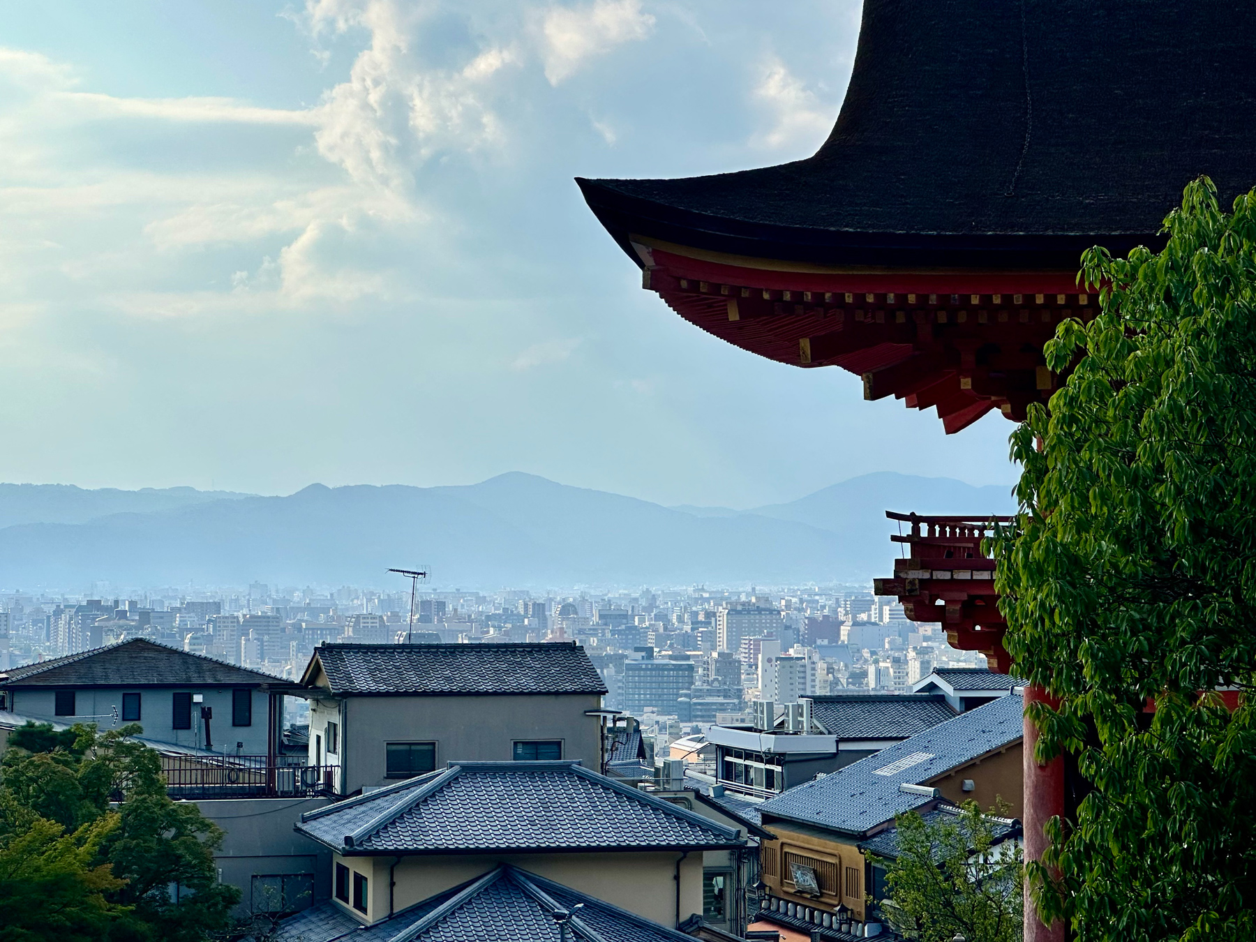 A view over Kyoto from Kiyomizu-Dera