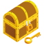 A locked treasure chest