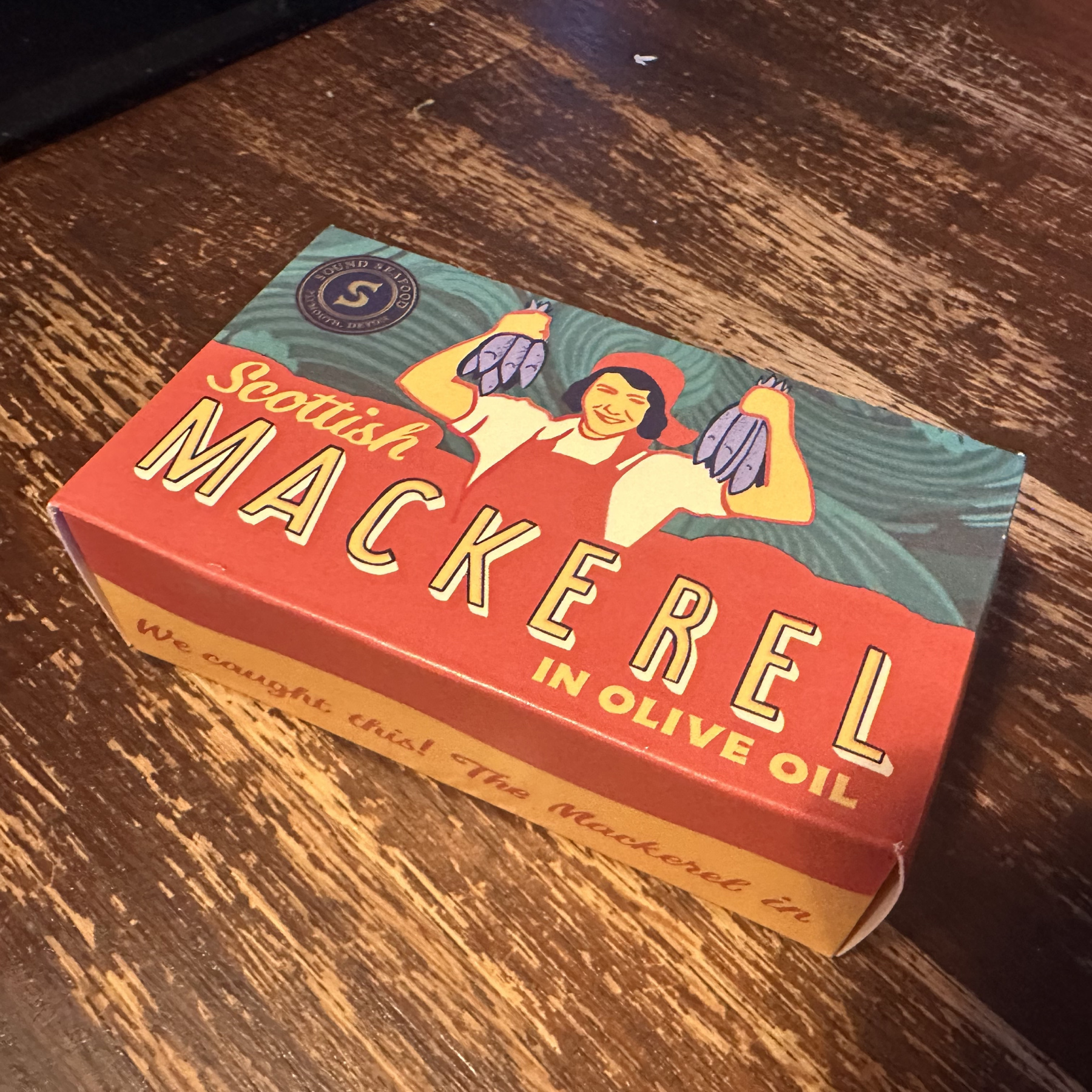 A tin of fancy scottish mackerel in Olive Oil