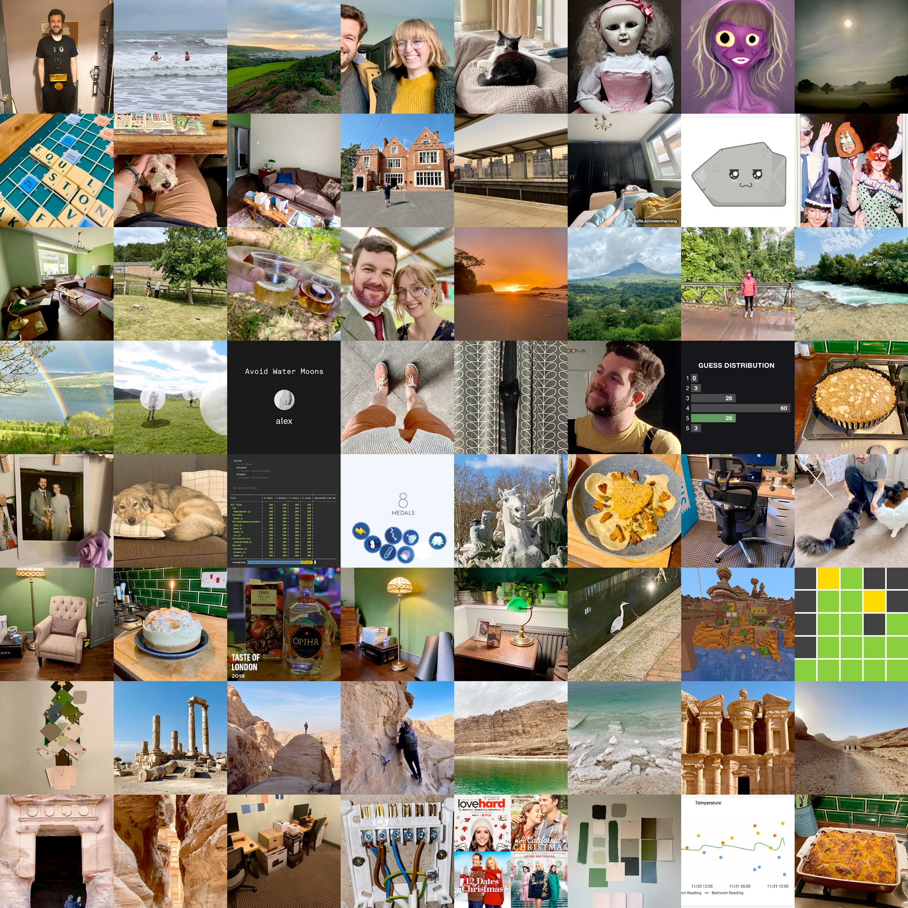 A full year of weeknotes represented as a grid of thumbnails
